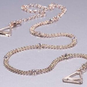 NWT Brazilian‎ Bra Straps brand rose gold color crystals gold adjustable